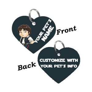 Disney Star Wars Han Solo Double Sided Pet Id Tag for Dogs & Cats Personalized for Your Pet