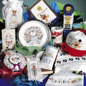 Vintage Congratulations Cross Stitch Patterns- Instant PDF Digital Download- Birthday Anniversary Wedding Child Retirement Engagement