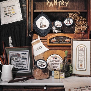 Vintage Kitchen Cross Stitch Patterns- Instant PDF Digital Download- Pig Cooking Baking Coffee Tea