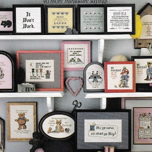 Vintage Sassy Cross Stitch Patterns- Instant PDF Digital Download- Funny Subversive Gift Animals Sayings Words