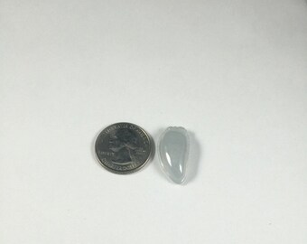 Colgante de jadeita, jadeita blanca helada