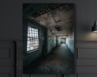 Asylum Halls, Asylum Urban Exploration Fine Art Photography, Abandoned Dystopia Photography, Georgia Urban Decay Fine Art Print