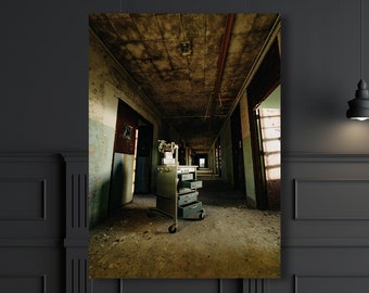 Wer hat den Arzt gesehen? Asylum Urban Exploration Fine Art Fotografie, Verlassene Dystopie Fotografie, Georgia Urban Decay Fine Art Print
