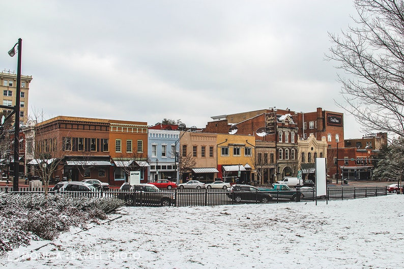 Snow in Downtown Athens Fine Art Photography Print Etsy