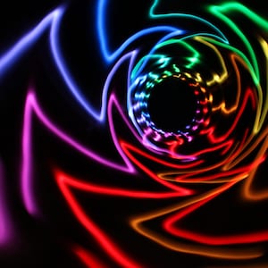 レインボーLEDフラフープ