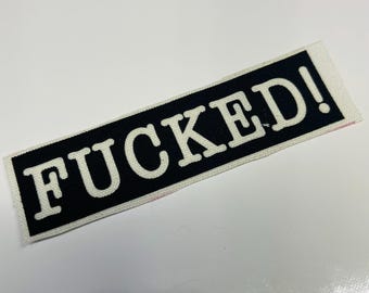 Fucked! Patch ,patch, canvas patch, cloth patch, patch, Small patch, diy, punk patch, fucked, rebel, rebellion, punk, fuck, Shit