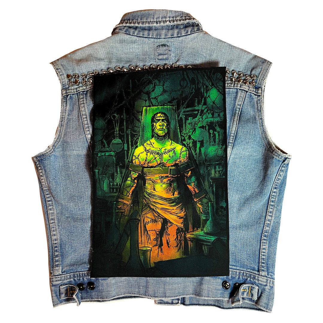 Frankenstein's Lab, Back Patch, Frank Patch, DIY, Patch, Canvas Back
