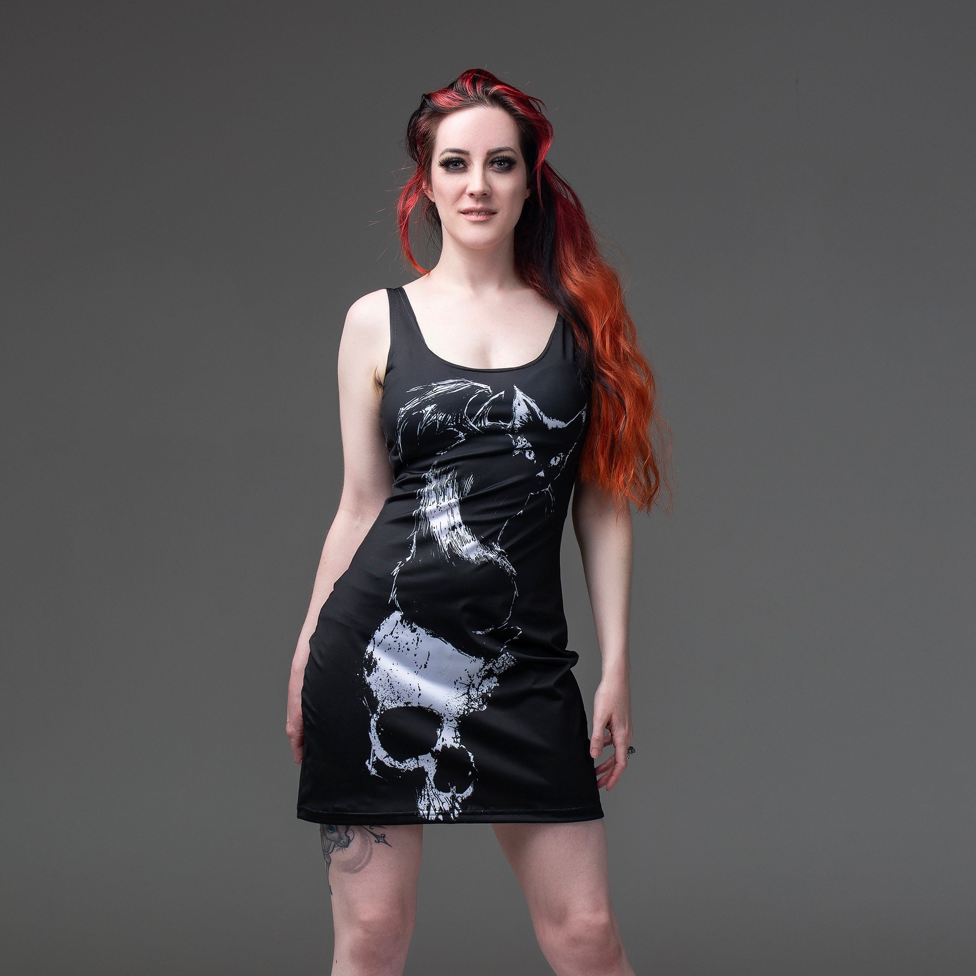 knee length dresses for ladies Black 1996 Metal Chain Spine Little Black Dress – Vintage Couture