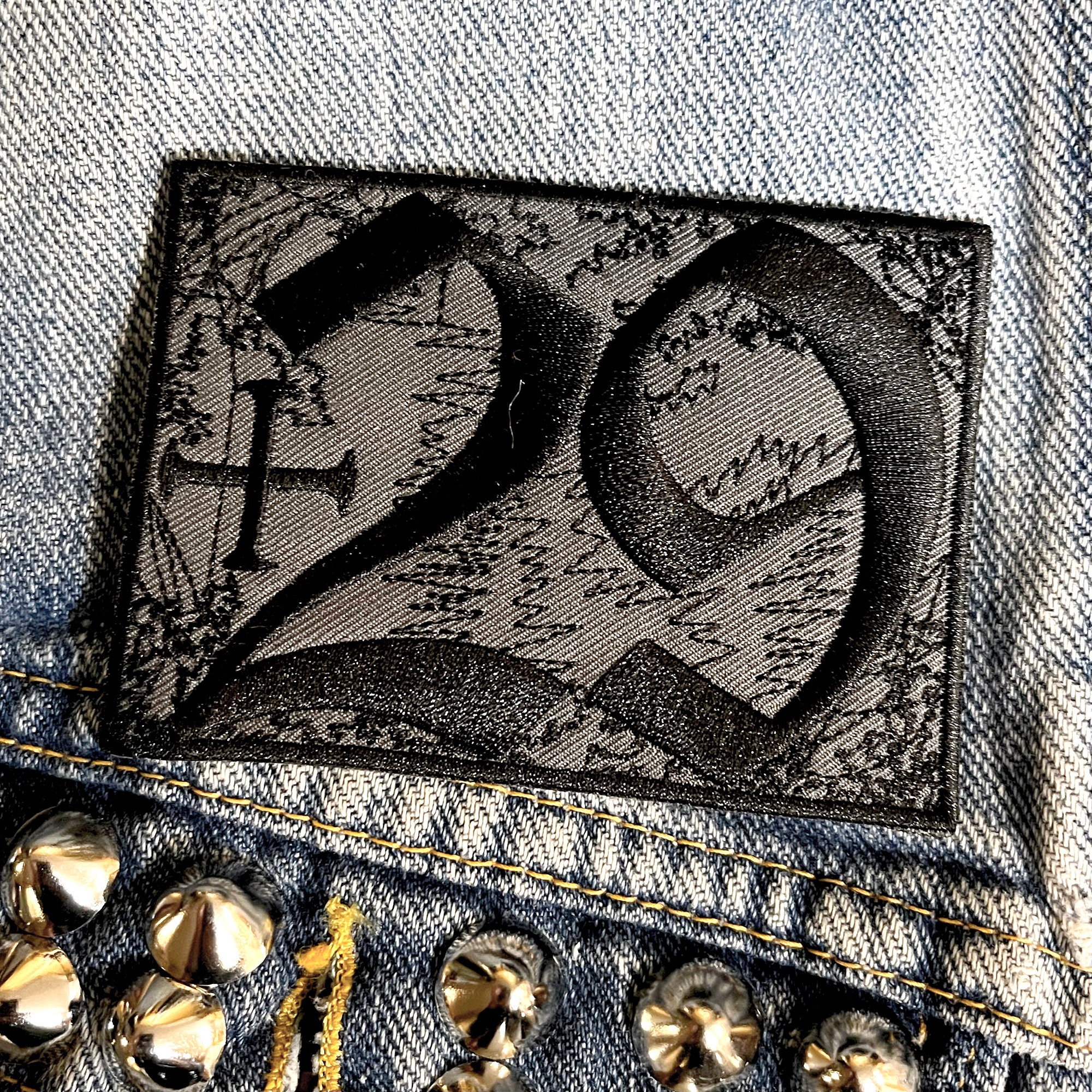 ラッキーナンバーパッチ、パンクパッチ、ベストパッチ、バックパッチ