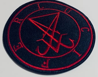 Lucifer patch, Sigil of Lucifer, Satan patch,  Lucifer Sigil, Lucifer symbol, occult patch, , Satan, occult symbol,Embroidered patch