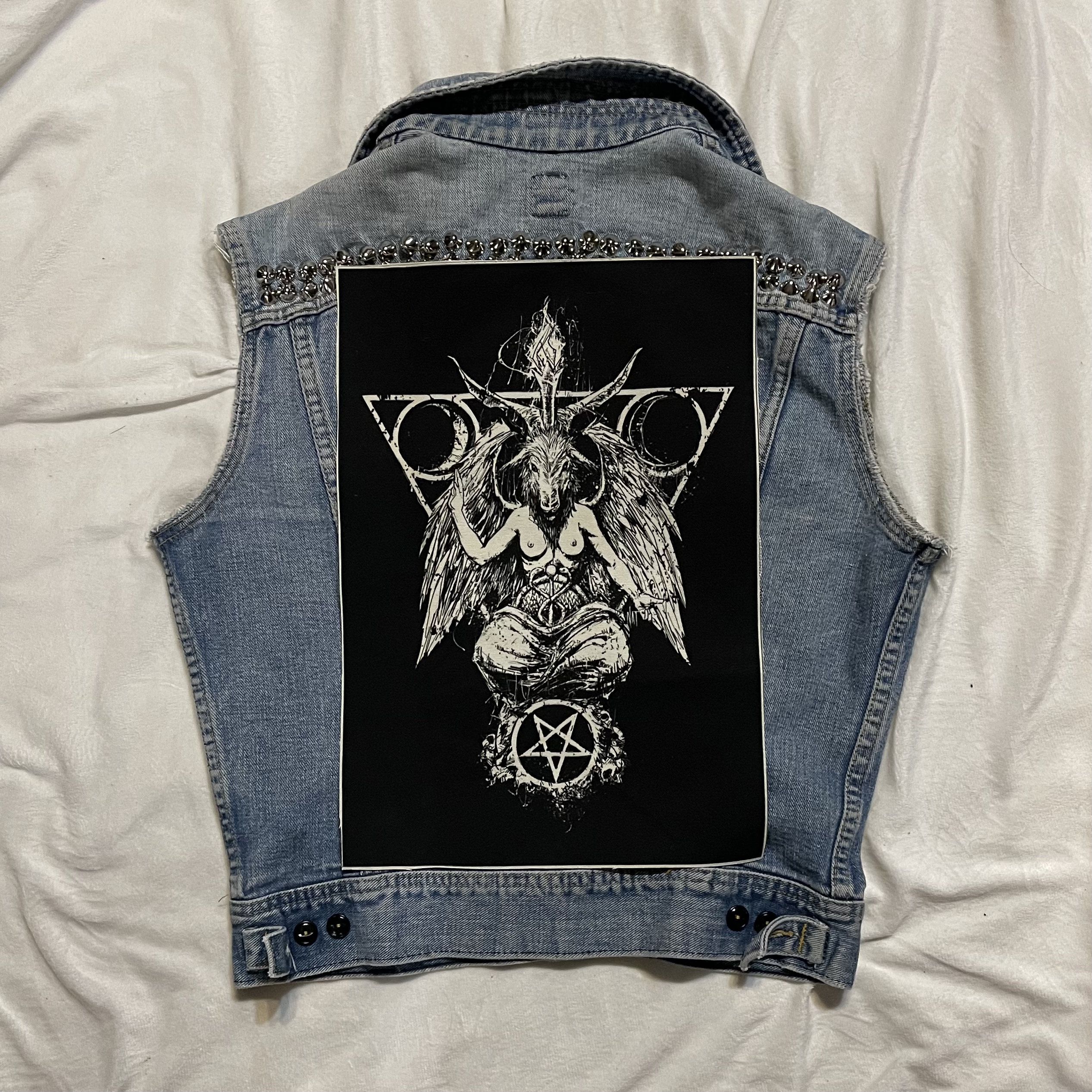Baphomet Back Patch, Canvas Back Patch, Cloth Patch, Satanic Patch ...