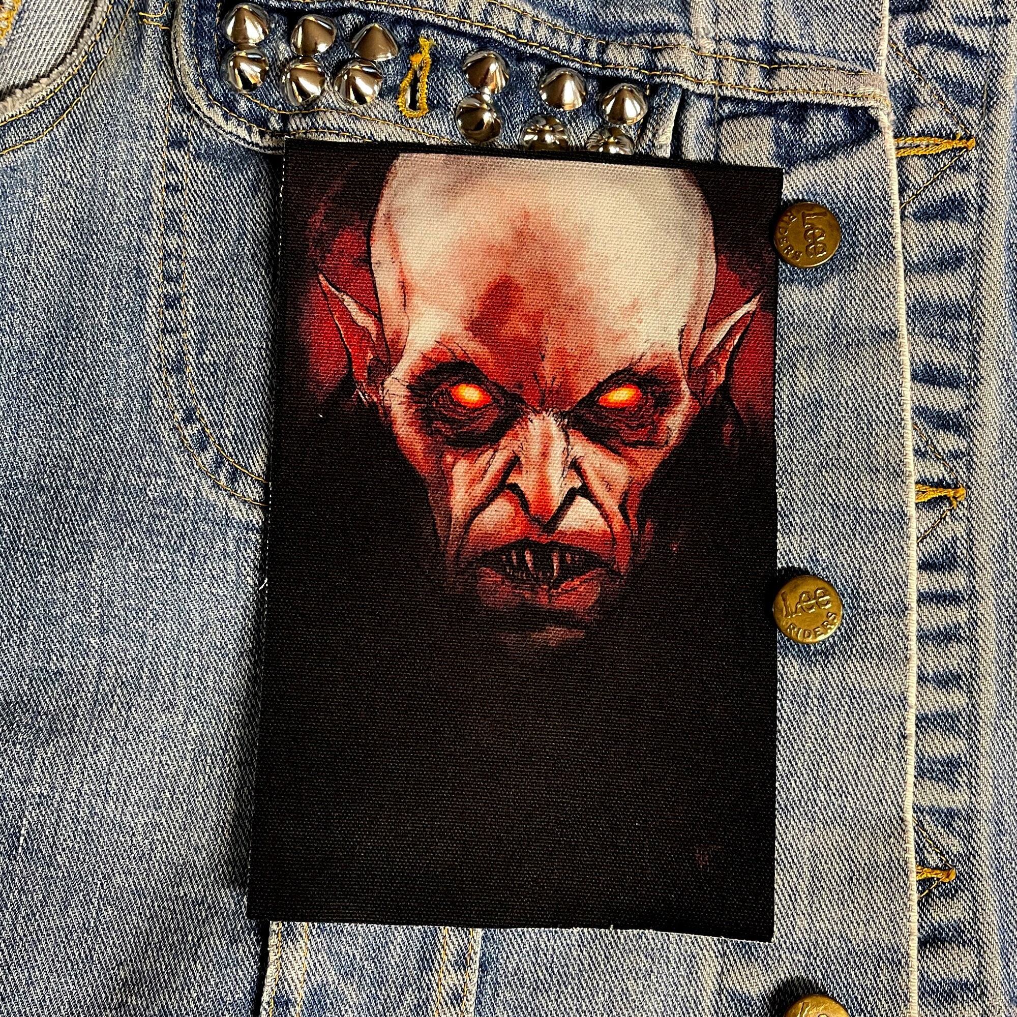 Nosferatu, cloth patch, vampire, canvas patch, fabric patch, vampire patch, DIY, gothic, battle vest, horror, classic horror, horror patch,