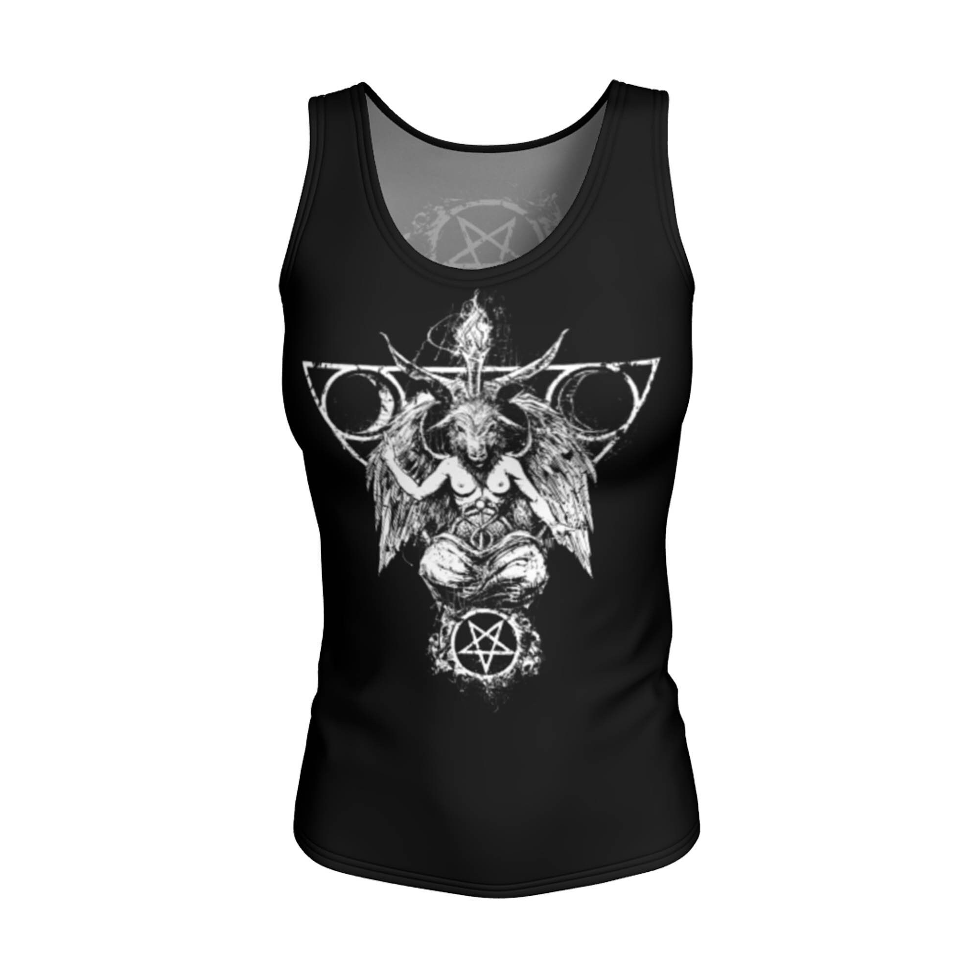 Baphomet Fitted Tank, Baphomet, Knights Templar, Satanic