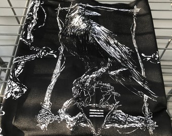 opaska kruka, kruk, wrona, chustka kruka, okultyzm, czary, opaska kruka, maska kruka, gotycka maska na twarz, gotycki bandana, czarownica, ptak