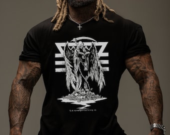 Camiseta Grim Reaper, gim reaper, camiseta para hombre, muerte, camiseta de la muerte, camiseta oculta, gótica, camiseta gótica, metal, oscuro, horror, gótica, camisa negra, camisa de la muerte