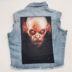 Nosferatu, back patch, vampire, vampire patch, canvas back patch, classic horror, horror patch, diy, punk, goth