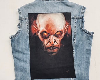 Nosferatu, back patch, vampire, vampire patch, canvas back patch, classic horror, horror patch, diy, punk, goth