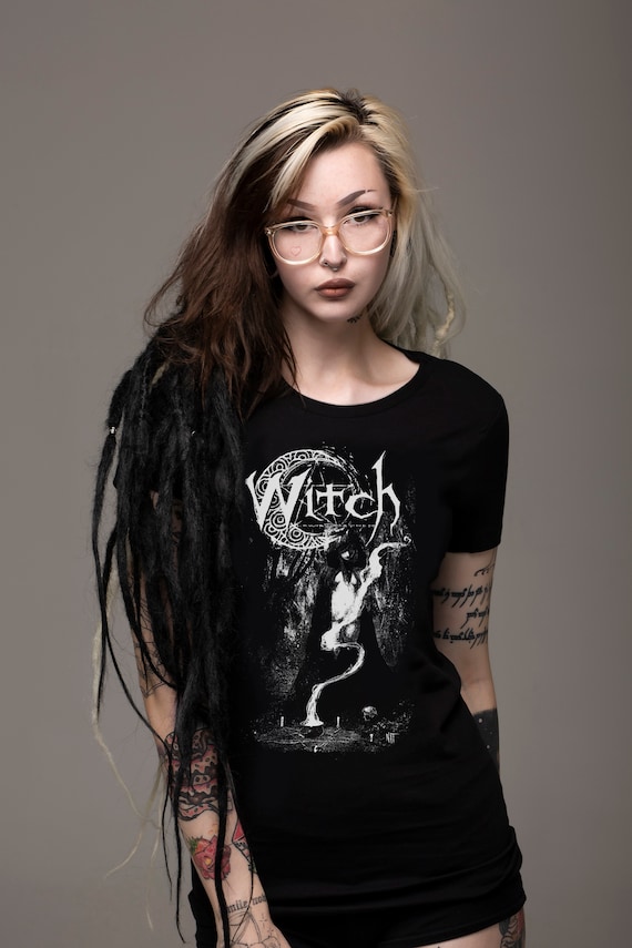 witch, womens tee, womens shirt, occult tee, witch tee, goth tee, gothic tee, witchcraft, black tee, pentacle, goth, nugoth, witchy, spell