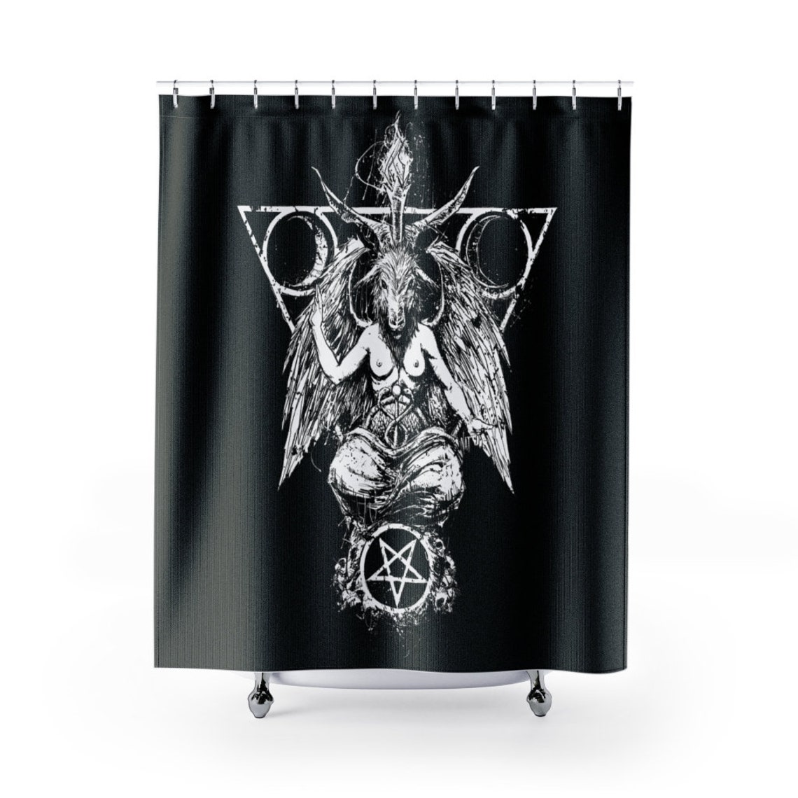 Baphomet Shower Curtain satanic satan Lucifer occult Etsy