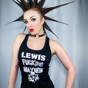 Lewis Mayhem, brand name, lewis fucking mayhem, racer back, punk fashion, occult fashion, goth fashion, riot girl, punk, goth, occult, edgy