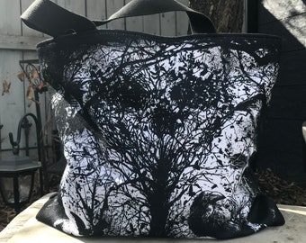 ravens tote, raven bag, raven, crow, black bird, witchcraft, witchy bag, witchy, Gothic bag, horror, occult, goth, nugoth, goth bag, gothic