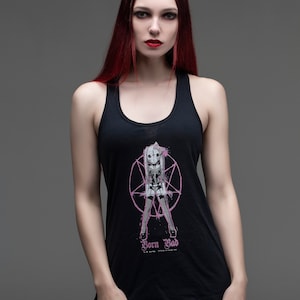 bad bunny, born bad, racer back, tank, nugoth, goth, bunny, pastel goth, occult, alternative, grunge goth, bunny tank, bunny shirt, rabbit