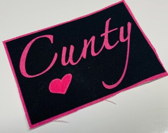 Cunty Patch ,patch, canvas patch, cloth patch,  patch, Small patch, diy, punk patch, Cunty , rebel, rebellion, punk, fuck, Riot, Cunty<3