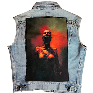 Screamer, back patch, canvas patch, back patch, horror patch, DIY, battle vest, goth, witchcraft, cloth patch, zombie, horror movies, scream