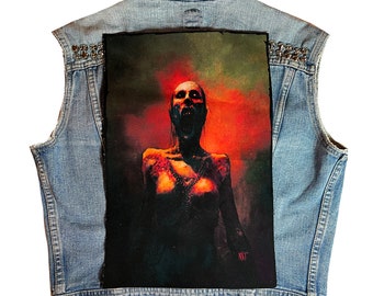 Scremer, Back Patch, Canvas Patch, Back Patch, Horror Patch, DIY, Weste, Gothic, Witchcraft, Stoff Aufnäher, Zombie, Horrorfilme, schreien
