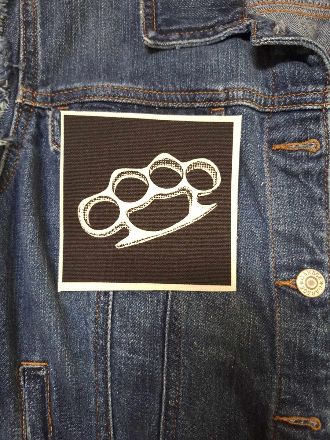 Brass Knuckles , Patch, Canvas Patch, Cloth Patch, , Weapon Patch, Diy