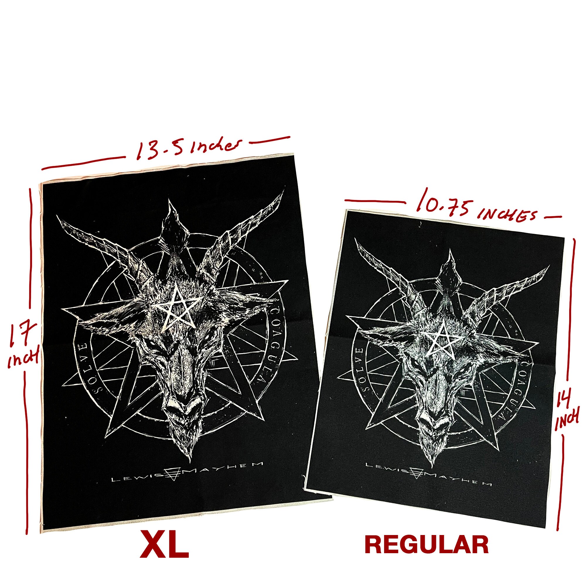 Solve Coagula, Baphomet, Back Patch, XL Canvas Patch, Satanic Patch ...