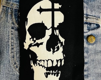 goth schedel, doek patch, schedel patch, canvas patch, patch, patches, goth patch, punk, patch, diy, patches, gothic, occult, schedels, botten