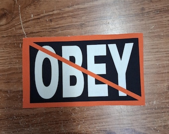 OBEY , cloth patch, canvas patch, cotton patch, fabric patch, punk patch, DIY, political punk, punk patches, revolution, Don't Obey