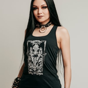 666 racer back, 666, tank, satanic tank, satanic shirt, satanic, satan, devil, Lucifer, goat of Mendes, goat, evil, goth, metal, occult