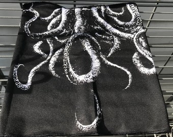 Tentakel, Stirnband, Staubmaske, Gesichtsbedeckung, Bandanna, alternative Mode, Kopfbedeckung, Festivalbekleidung, Nackenwärmer, Halsbezug, Kraken, Tintenfisch