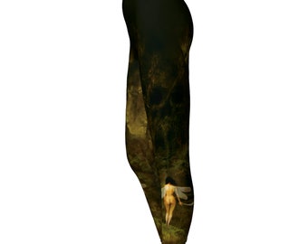 Leggings de hadas, leggings de fachada, Nat Jones, hada, brujería, pagana, Wicca, leggings de árbol, fantasía, leggings de fantasía, medias de yoga