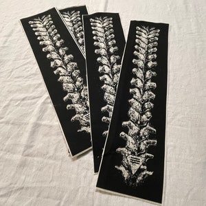 spine back patch, spinal column, skeleton patch, bones patch, cloth patch, badge, back patch, canvas back patch, skeletons, goth, goth patch image 6