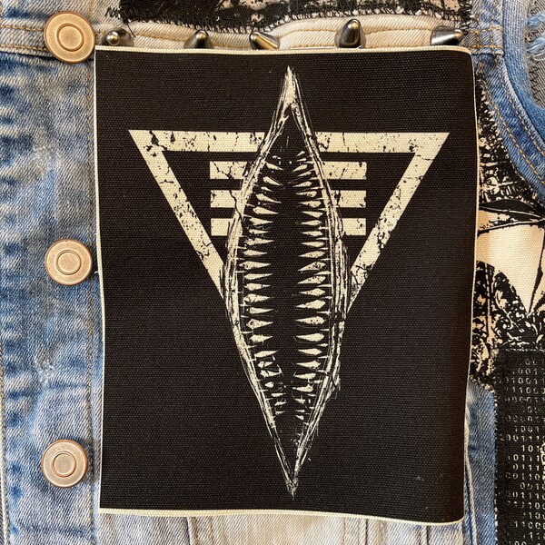 Vagina Dentata, patch, teeth, punk patch, patches, punk, diy, battle vest, cloth patch, canvas patch, badge, horror patch, horror