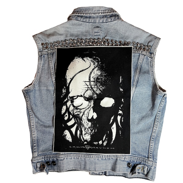 Skull with tentacles, back patch, tentacles, skull, tentacle, skull patch, canvas patch, punk patch, diy, metal, monster, kraken, patches