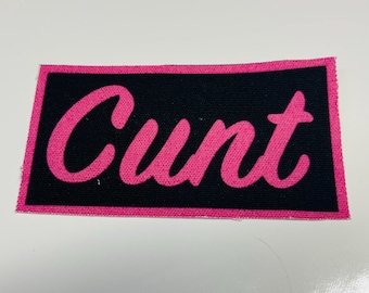 Cunt Patch ,patch, canvas patch, cloth patch,  patch, Small patch, diy, punk patch, Cunt , rebel, rebellion, punk, fuck, Riot, Cunt<3