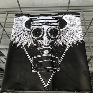 gas mask, bandana, headband, dust mask, wings, mask, neck cover, punk bandana, alternative, punk, gas mask with wings, angel wings, occult