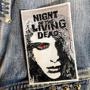 Nuit des morts-vivants patch, patch, patchs, horreur, film d&#39;horreur, patch d&#39;horreur, badge, patch brodé, classique culte, zombie, zombies