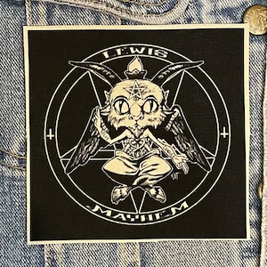Baphomet Aufnäher, Satanic Patch, Stoff Aufnäher, Canvas Patch, Baumwoll Aufnäher, Stoff Aufnäher, Punk Aufnäher, DIY, Teufel, Witchcraft, Hexe, Satan, goth