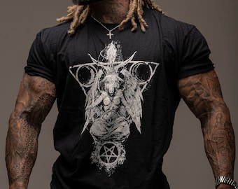 Mens Baphomet shirt, baphomet tee, Goat of Mendes shirt, satan t shirt, occult t shirt, womens baphomet tee, Baphomet, Satan, occult