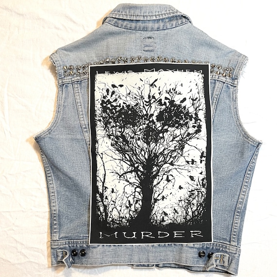 Murder of Crows, back patch, raven back patch, canvas back patch, cloth patch, canvas patch, goth patch, punk, patch, diy, crow patch, raven
