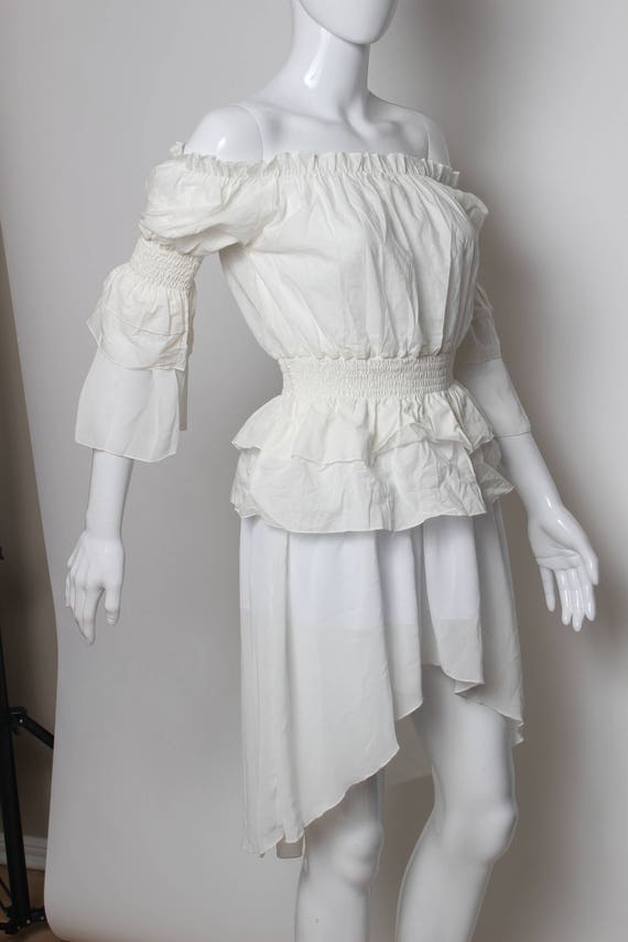 womens white pirate blouse