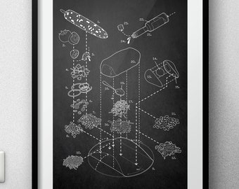 Explodierte Burrito Kunstdruck Poster