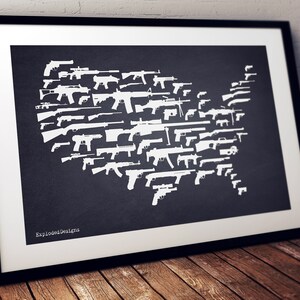 Plakat artystyczny Gun America