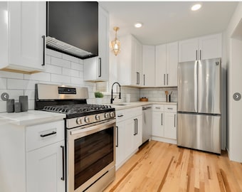 36" Matte Black Square Hood Vent Custom Color 3 Speed fan with LEDs