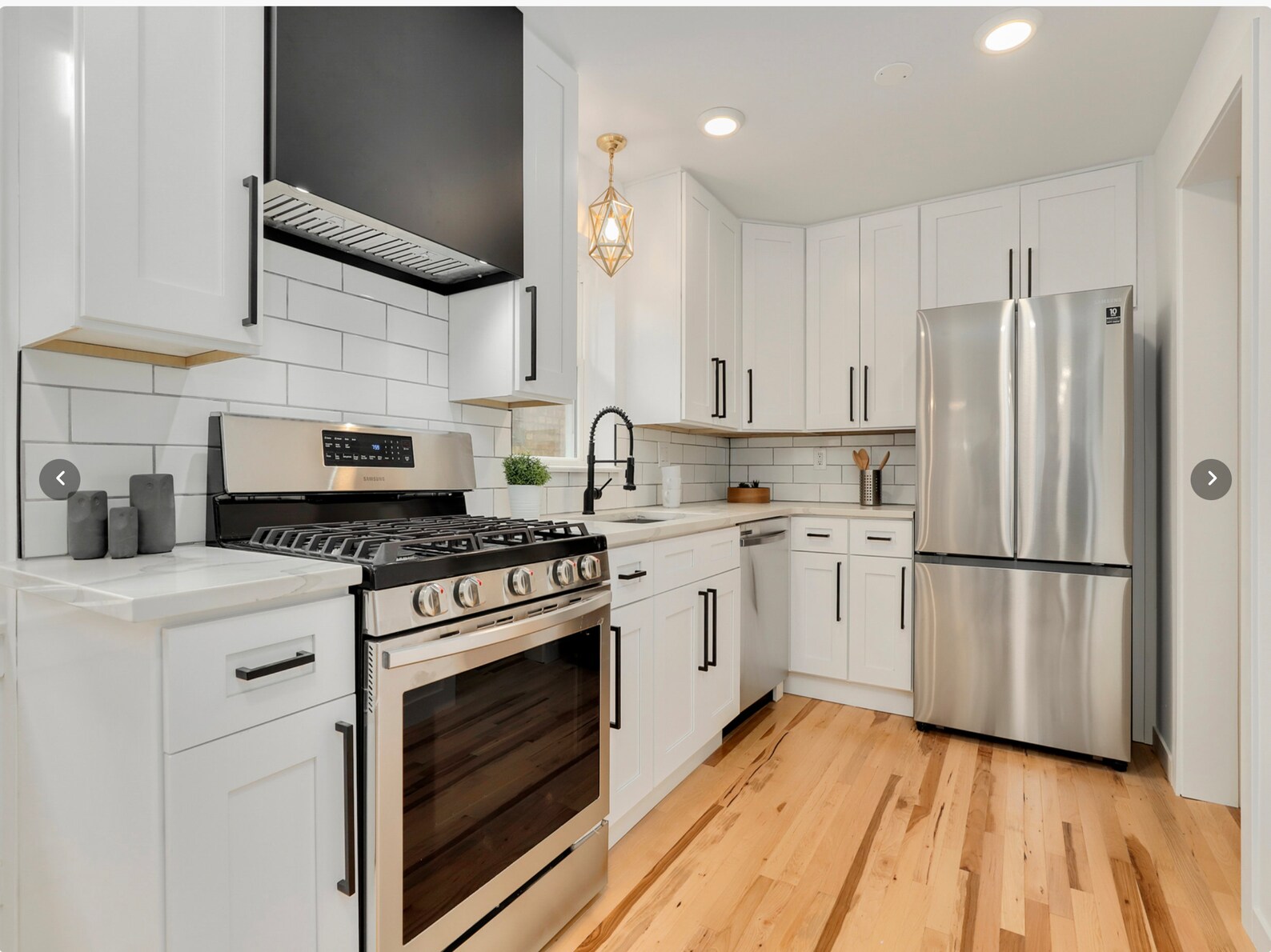 Gold Range Hood 30 Square Hood 3 Speed Fan With Leds Etsy